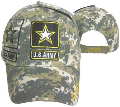 Ticaret Rüzgarları ABD Ordusu Yıldız Camo Kamuflaj Gölge yuvarlak şapka Beyzbol İşlemeli Lisanslı Şapka