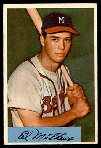 1954 Okçu 64 Eddie Mathews Milwaukee Braves (Beyzbol Kartı) İYİ Braves