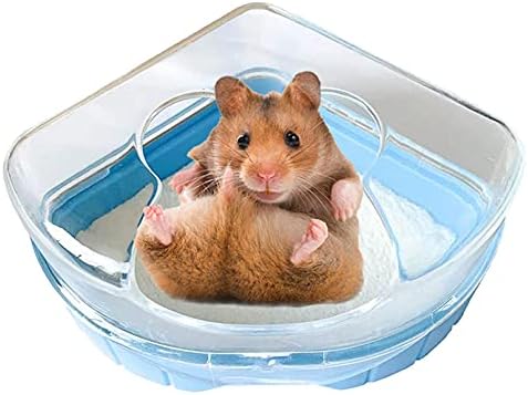 kathson Hamster Banyo Gerbil Kum Kuru Banyo plastik saklama kutusu Küçük hayvan tuvaleti Sandbox Kepçe ve 2 Adet Banyo
