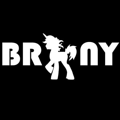 Komik Benim Küçük Brony Pony Parodi 6 vinil yapışkan Araba Çıkartması (6 Beyaz)