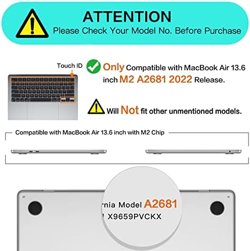 MOSISO MacBook Air 13.6 inç Kılıf ile Uyumlu 2022 2023 Sürüm A2681 M2, Plastik Bahçe Çiçekleri sert çanta ve Klavye