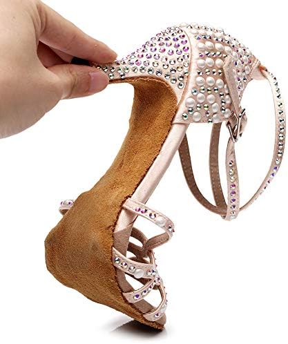 AOQUNFS Taklidi Dans Ayakkabıları Latin Dans Ayakkabıları Kadın Balo Salonu Tango Yüksek Topuk Kadın Dans Ayakkabıları,