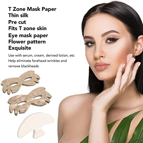 VINGVO T Bölgesi Maskesi Kağıt, Tek Kullanımlık Taşınabilir İnce DIY Göz Maskesi Kağıt Levha Güzellik Salonu için