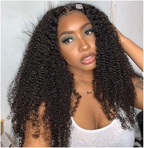 XZGDEN Afro Kinky Kıvırcık Dantel Ön insan saçı peruk Ön Koparıp 13×6 Şeffaf Dantel ön Peruk Saç Değiştirme Peruk