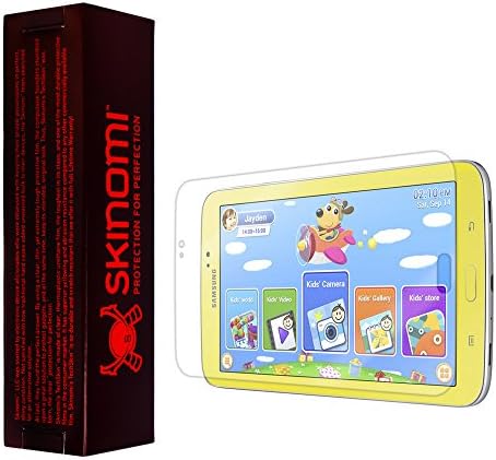 Skinomi Ekran Koruyucu Samsung Galaxy Tab 3 ile Uyumlu Çocuklar Temizle TechSkin TPU Anti-Kabarcık HD Film