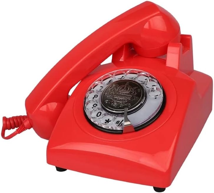 MXIAOXIA Avrupa Antika Eski Telefon Kablolu Telefon Eski Moda Amerikan Retro Ev Sabit Telefon Mini Telefon
