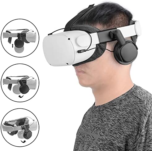 2022 Sürüm Klip Stereo VR Kulaklıklar için Özel Yapılmış Oculus Quest 2 Elite kafa bandı ve Orijinal kafa Bandı-Kulak
