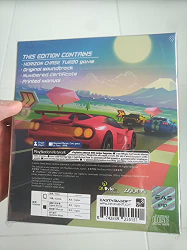 Orijinal Film Müziği CD'si ve Kılavuzu ile Horizon Chase Turbo Sınırlı Kutu Sürümü PSVita Vita Playstation Sony