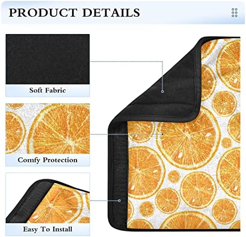 Portakal Meyve Emniyet Kemeri Kapakları Araba Emniyet Kemeri Kapağı Süper Yumuşak Emniyet Kemeri Kapakları Yetişkinler