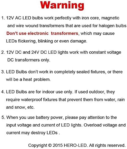 HERO-LED BG4-15T-DW Standart Arka Pim G4 LED Halojen Yedek Ampul, 3W, 30W Eşit, Gün ışığı Beyazı 5000K, 5'li Paket(Kısılabilir