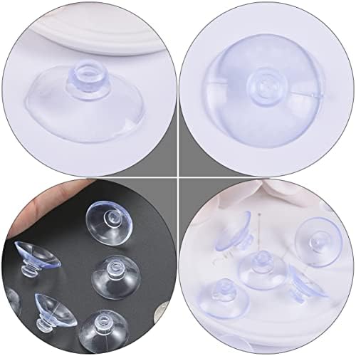 GALPADA Teraryum Şeffaf Vantuz Şeffaf Plastik Vantuzlar Cam için Şeffaf Vantuzlar Şeffaf Emiciler Plastik Enayi: 100