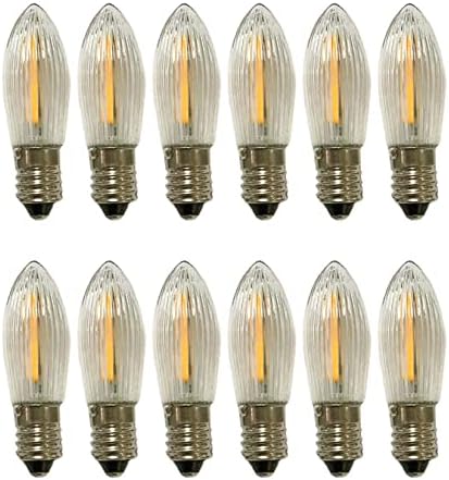 YDJoo E10 LED ampul 0.5 W LED Filament ampuller noel mum ışık zinciri ampul LED yedek ampul sıcak beyaz E10 vida LED