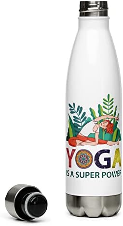 Yoga, Yoga Sevgilisi için Süper Güçlü Paslanmaz Çelik Su Şişesi, Yoga Namaste için Zen Sevgilisi Yalıtımlı Su Şişesi,