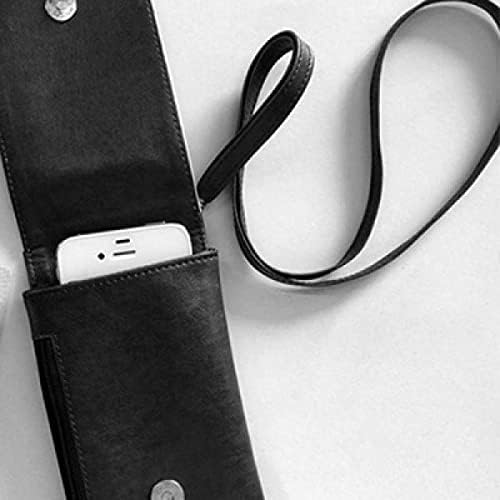 Şüphe Siyah Sevimli Sohbet Mutlu Desen Telefon Cüzdan çanta Asılı Cep Kılıfı Siyah Cep