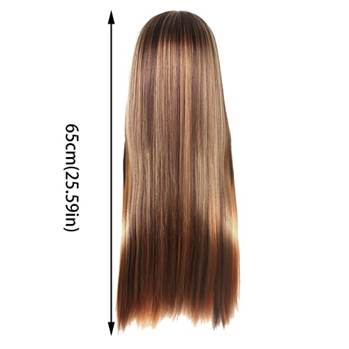 Kadınlar için kısa saç Peruk kadın Kahverengi Vurgulamak Ombres insan saçı Peruk uzun Brezilyalı Saç Peruk