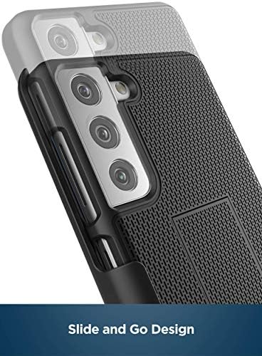 Kaplı DuraClip için Tasarlanmış Samsung Galaxy S21 Artı Kemer Klipsi Kılıfı (2021) Kılıflı İnce Telefon Kapağı-Siyah
