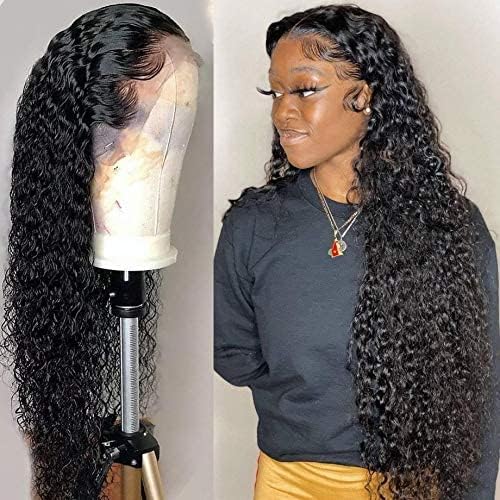 XZGDEN 13x4 Derin Dalga Frontal peruk dantel ön insan saçı peruk s Kadınlar için Su dalgası 30 İnç Ön koparıp brezilyalı